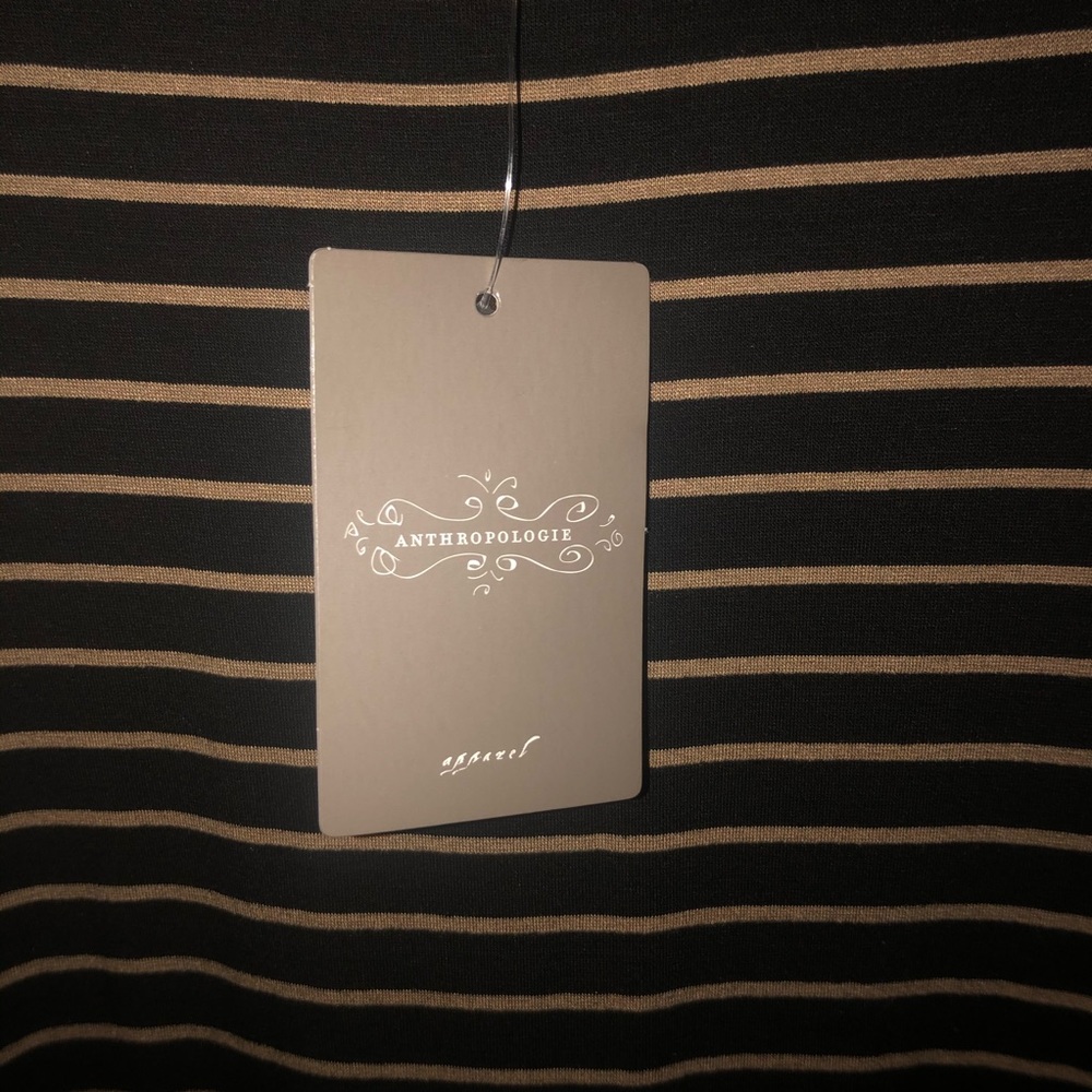 Nwt Anthropologie Color Block Leather Bottom Dress - image 3